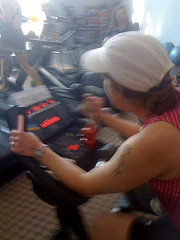 Lightheaded, I tried to peek over and see how Beth on the bike next to me was doing.